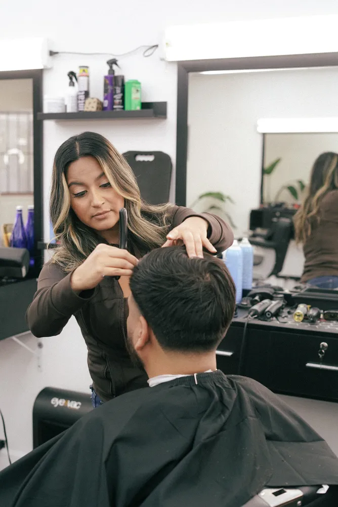 Jackie, barber at Studio 14