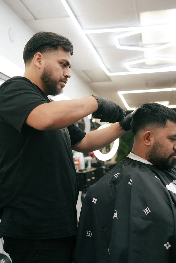 Noel, barber at Studio 14